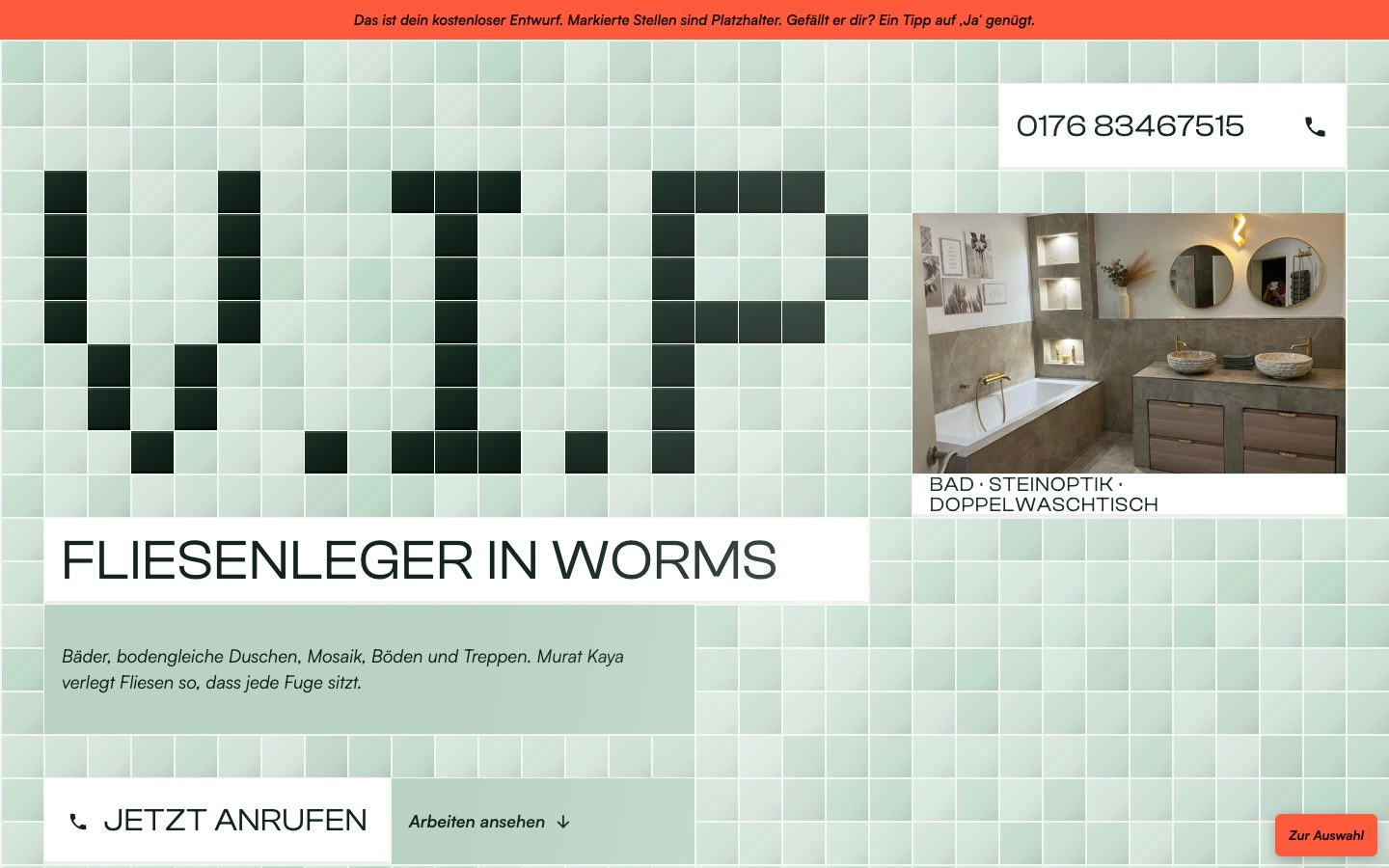 Weiche A am Desktop, erster Bildschirm