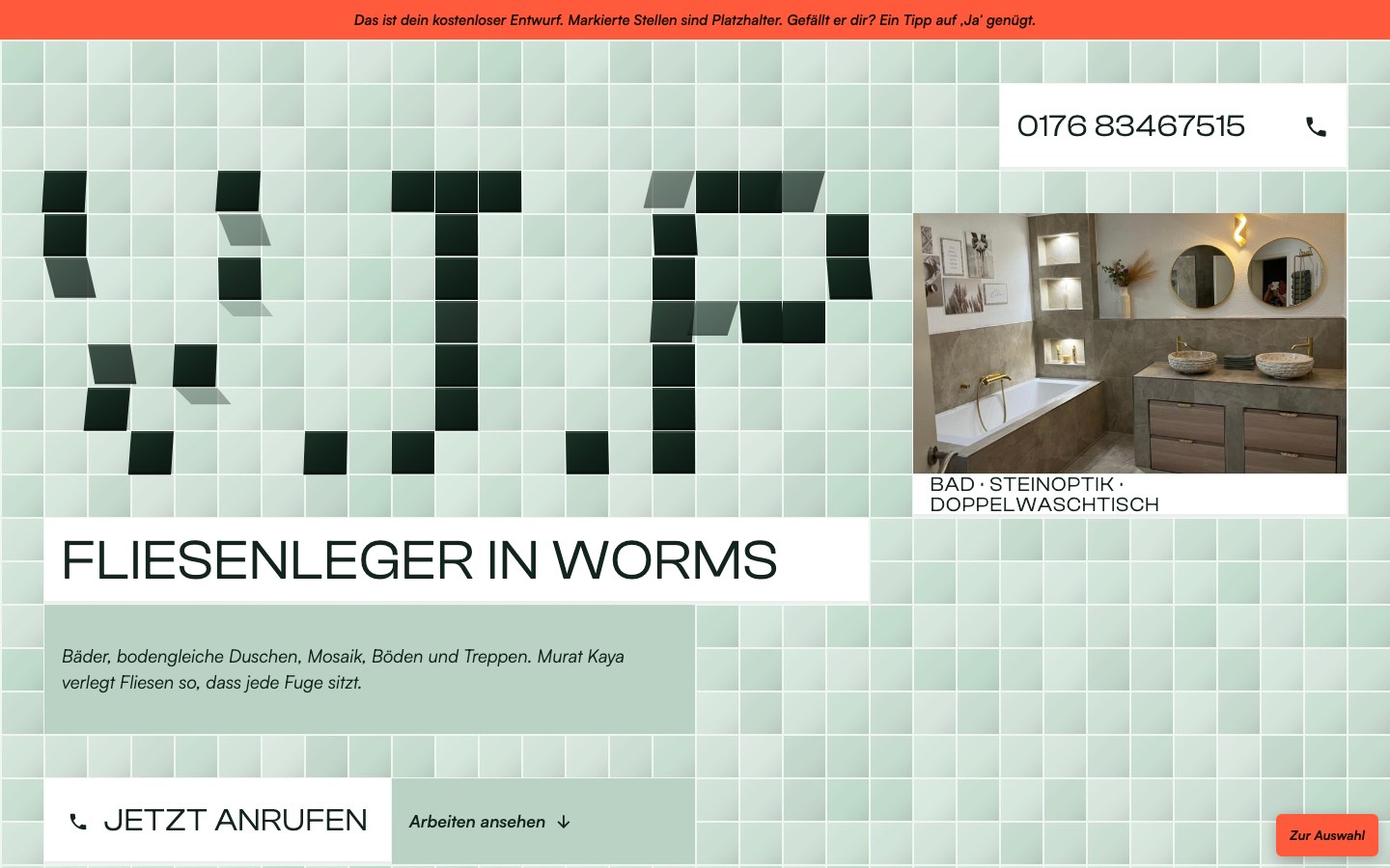Weiche A mitten in der Signatur-Animation